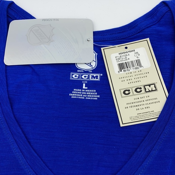 NWT Women’s Toronto Maple Leafs Logo T-Shirt Blue Size L - Picture 2 of 7